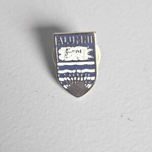 Alumni Shield Pin in Navy and Silver